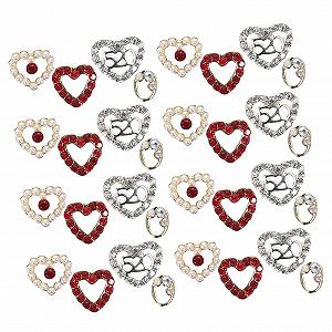 Украшения для ногтей FRCOLOR 4 Набора, Патчи в форме сердца для дизайна ногтей, 40 штук x 4 synthetic.ua - Фото 1