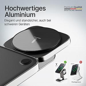 Алюмінієва зарядна станція для Apple Watch та iPhone з адаптером 20W та кабелем USB-C synthetic.ua - Фото 1