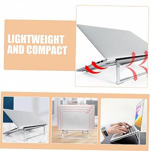 Подставка для ноутбука Operitacx складная металлическая портативная с регулировкой высоты для стола и путешествий улучшенная циркуляция воздуха synthetic.ua - Фото 1