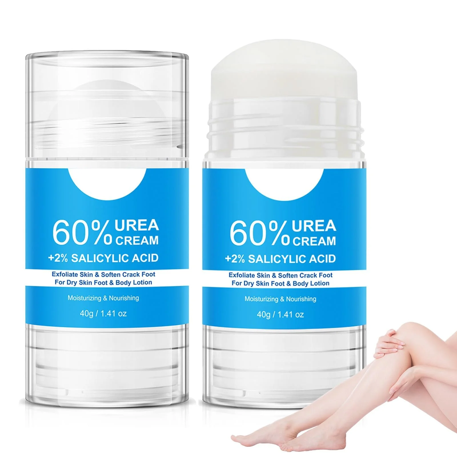Крем для ног с мочевиной 60% и салициловой кислотой 2% против мозолей 2 шт., фото №1