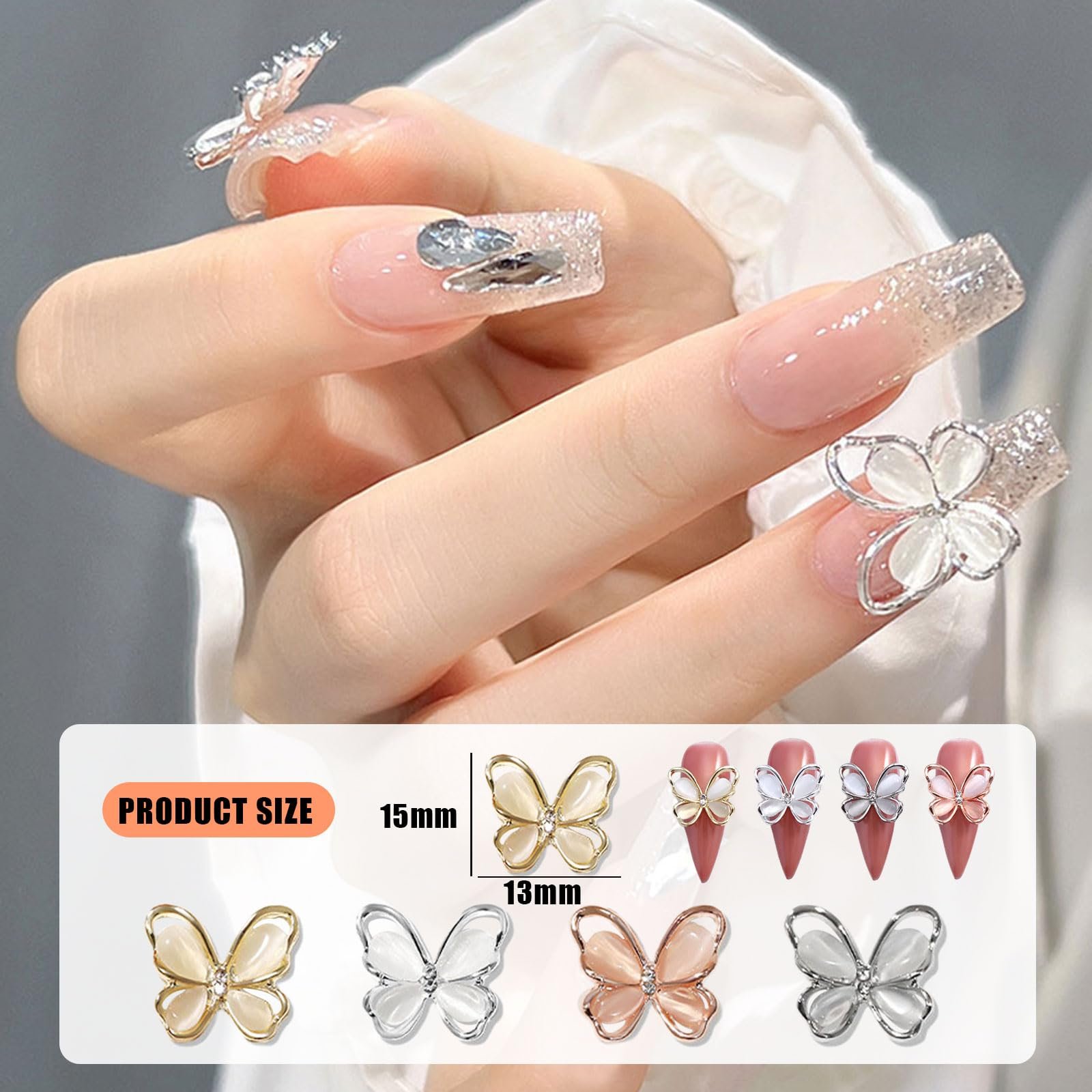 Метелики 3D Металеві кристали,, фото №2 Метелики 3D Металеві кристали,, фото №2