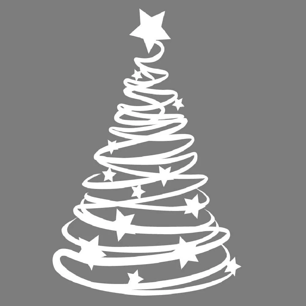 Наклейка на стіну SUPERDANT Різдвяна ялинка Вінілова Біла, фото №3