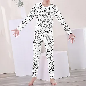 Детская пижама для девочек Kids Graffiti Pajamas synthetic.ua - Фото 1