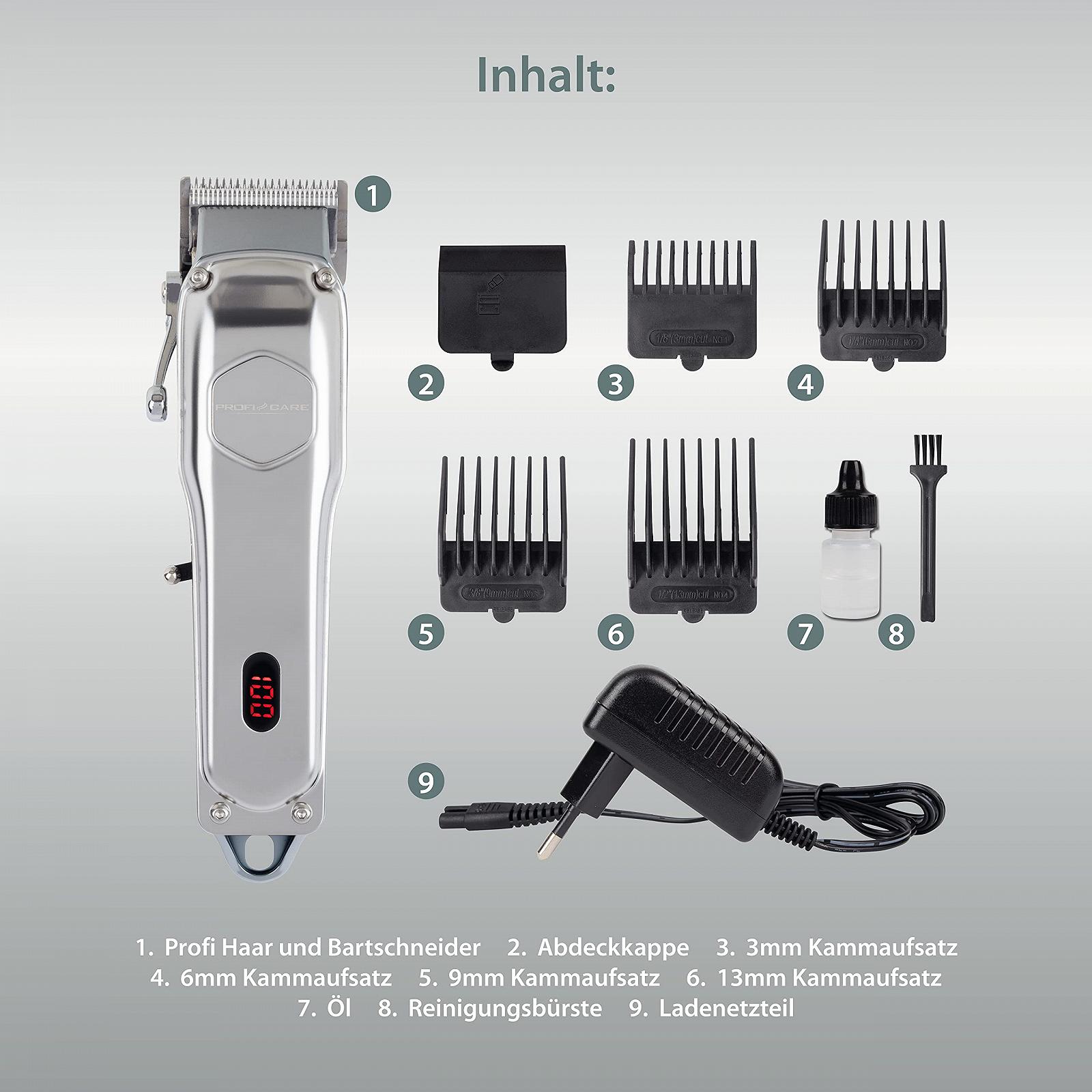 Тример ProfiCare PC-HSM/R 3100 для волосся та бороди з професійними 4 знімними гребенями і функцією прорідження на 3 рівні, фото №5