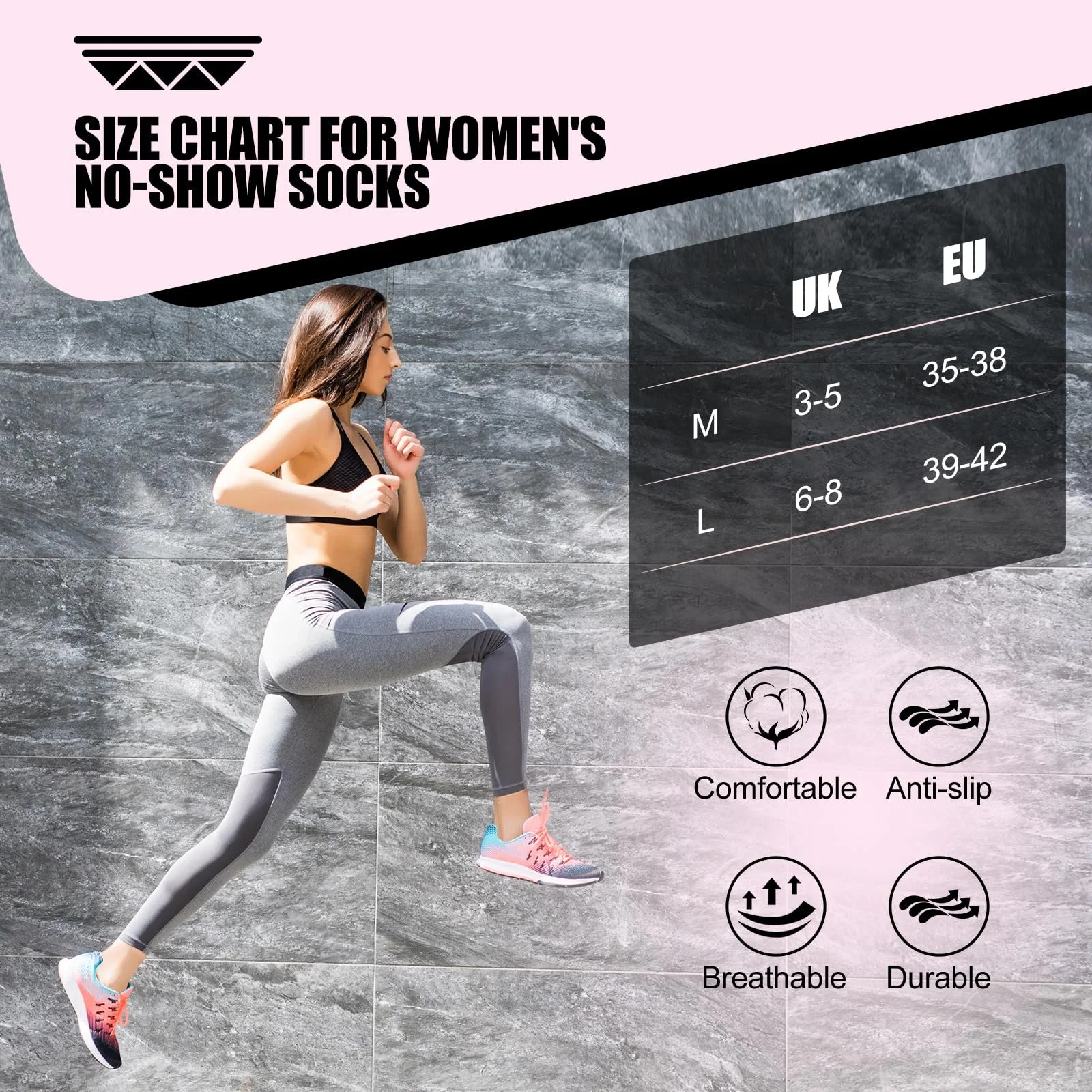 Шкарпетки спортивні жіночі, Бавовна, З пом'якшенням, 6 пар, фото №5