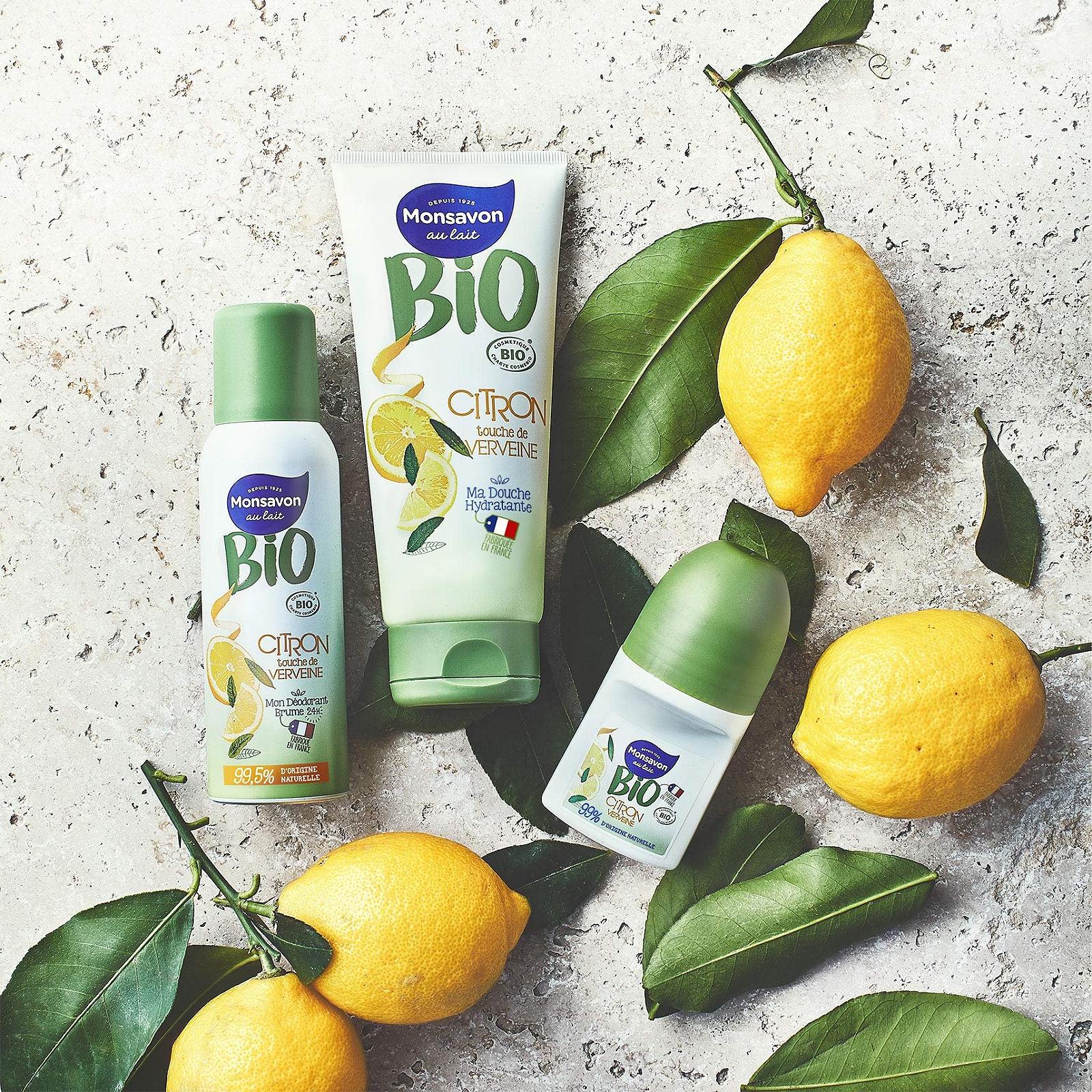 Органічний гель для душу Monsavon Lemon Verbena 200 мл, упаковка з 3 шт., фото №4