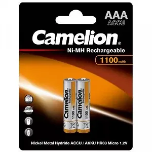 Аккумулятор Camelion AAA 1100mAh Ni-MH 2 R03-2BL (NH-AAA1100BP2) - Фото 1