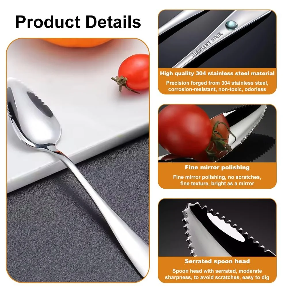 Ложка Ківі, Ложка для грейпфрута, 16 см, фото №3