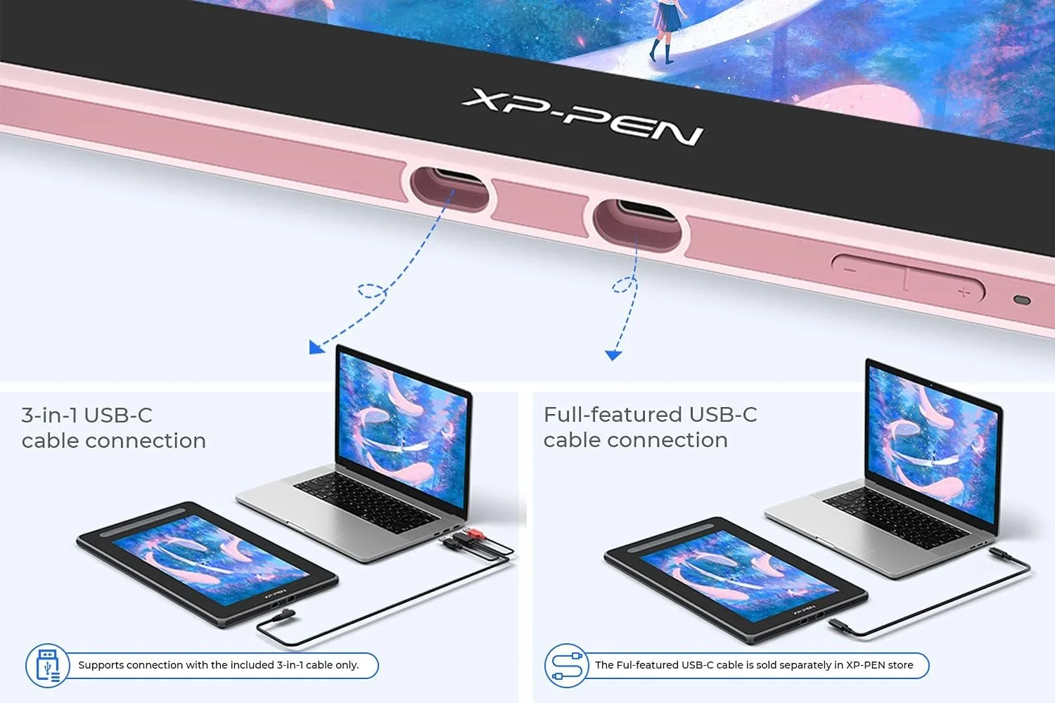 Графічний планшет 11.9'' XP-PEN Artist 12 2nd Gen Рожевий, фото №7