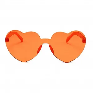 Сонцезахисні окуляри RUNHUIS Heart, без оправи, у формі серця, для жінок, різнокольорові synthetic.ua - Фото 1