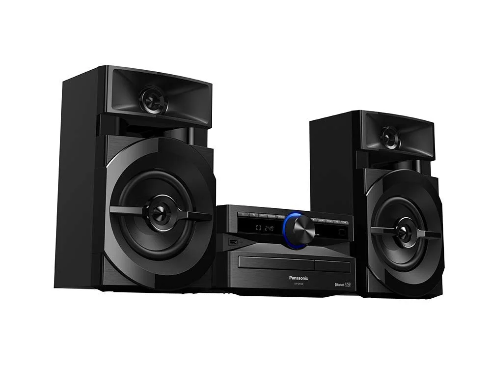 Минисистема Panasonic 300 Вт, 2-полосная акустика, низкочастотный динамик: 13 см, CD-проигрыватель, CD-R / RW, Bluetooth, USB, 30 FM / 15AM RDS, AUX, качество звука, FM / AM RDS радио синий, фото №4