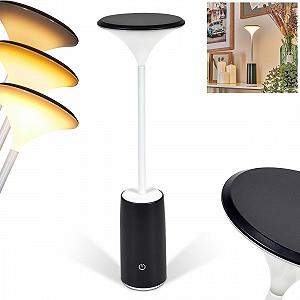 Настільна лампа HOFSTEIN Eryon LED 1,2 Вт 120 Люмен 3000 Кельвін акумуляторна чорно-біла - Фото 1