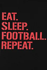 Пижама ThePyjamaFactory Хлопковая Eat Sleep Football Repeat Red synthetic.ua - Фото 1