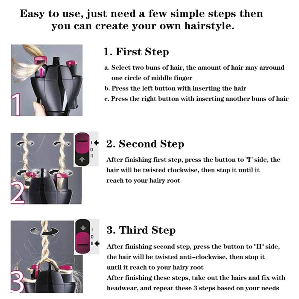 Электрический прибор для плетения косичек Automatic Fast Twist Smart Braiding Tool DIY Magic, фото №3 Электрический прибор для плетения косичек Automatic Fast Twist Smart Braiding Tool DIY Magic, фото №3