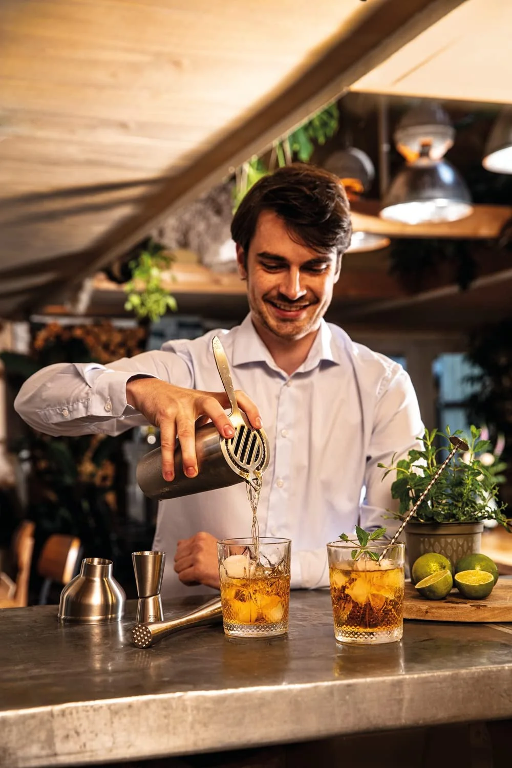 Шейкер для коктейлів Leopold Vienna 3-Piece 700ml Нержавіюча сталь Срібний, фото №2