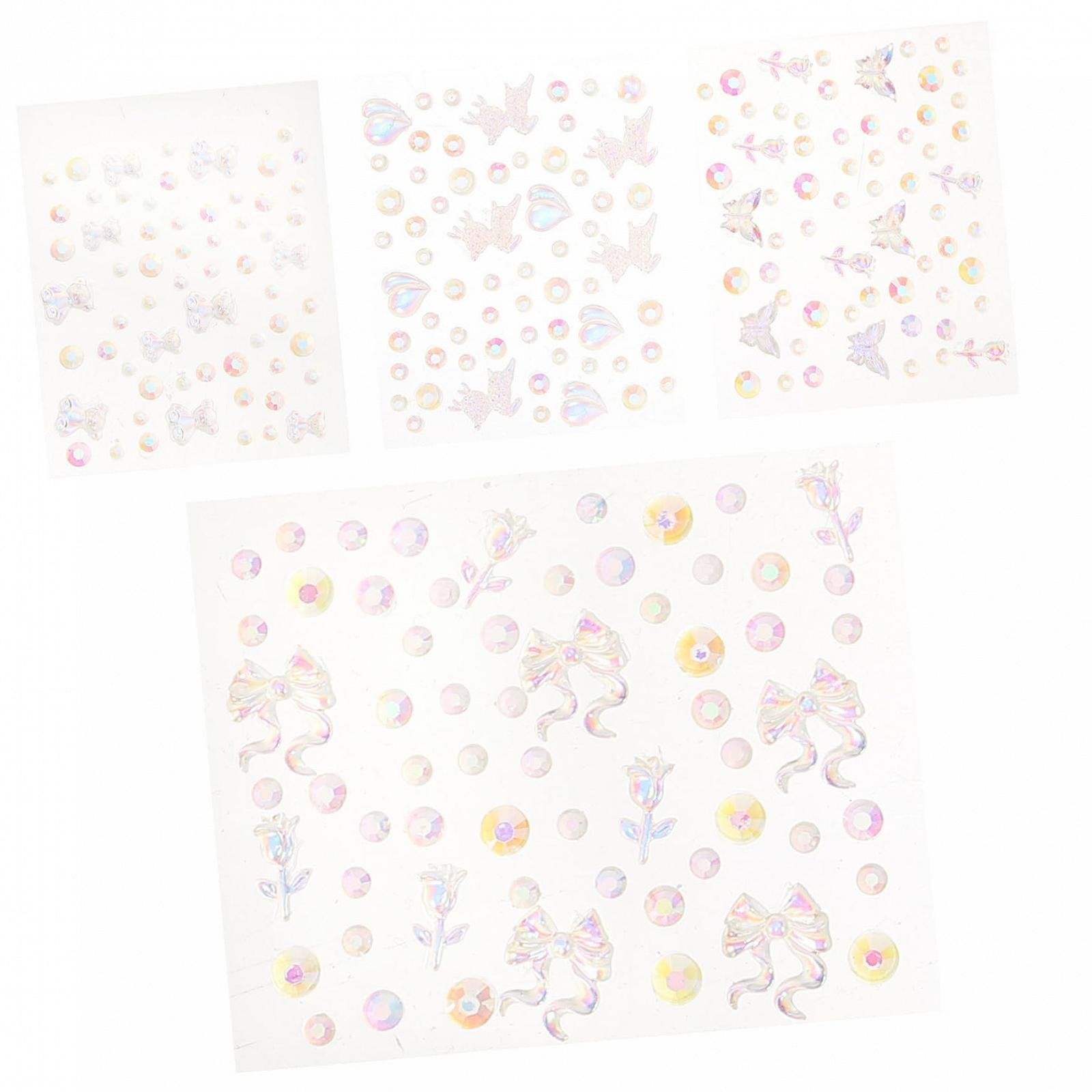 Украшения для ногтей Цветок Бабочка, 4 шт., фото №1