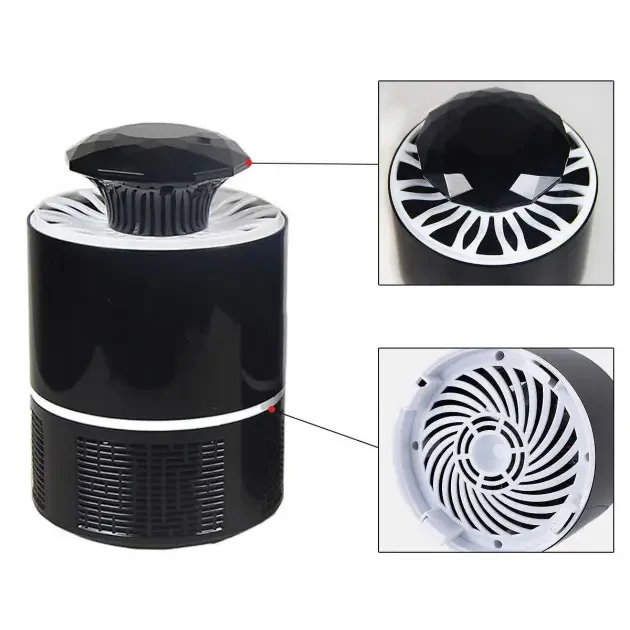 Ловушка уничтожителя для комаров Mosquito Killer Lamp электрическая лампа убийца работает от USB, фото №4