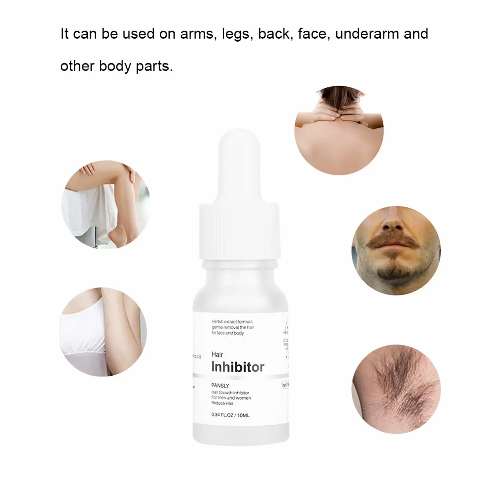 Сироватка Інгібуюча ріст волосся Рослинні екстракти 10 мл, фото №4