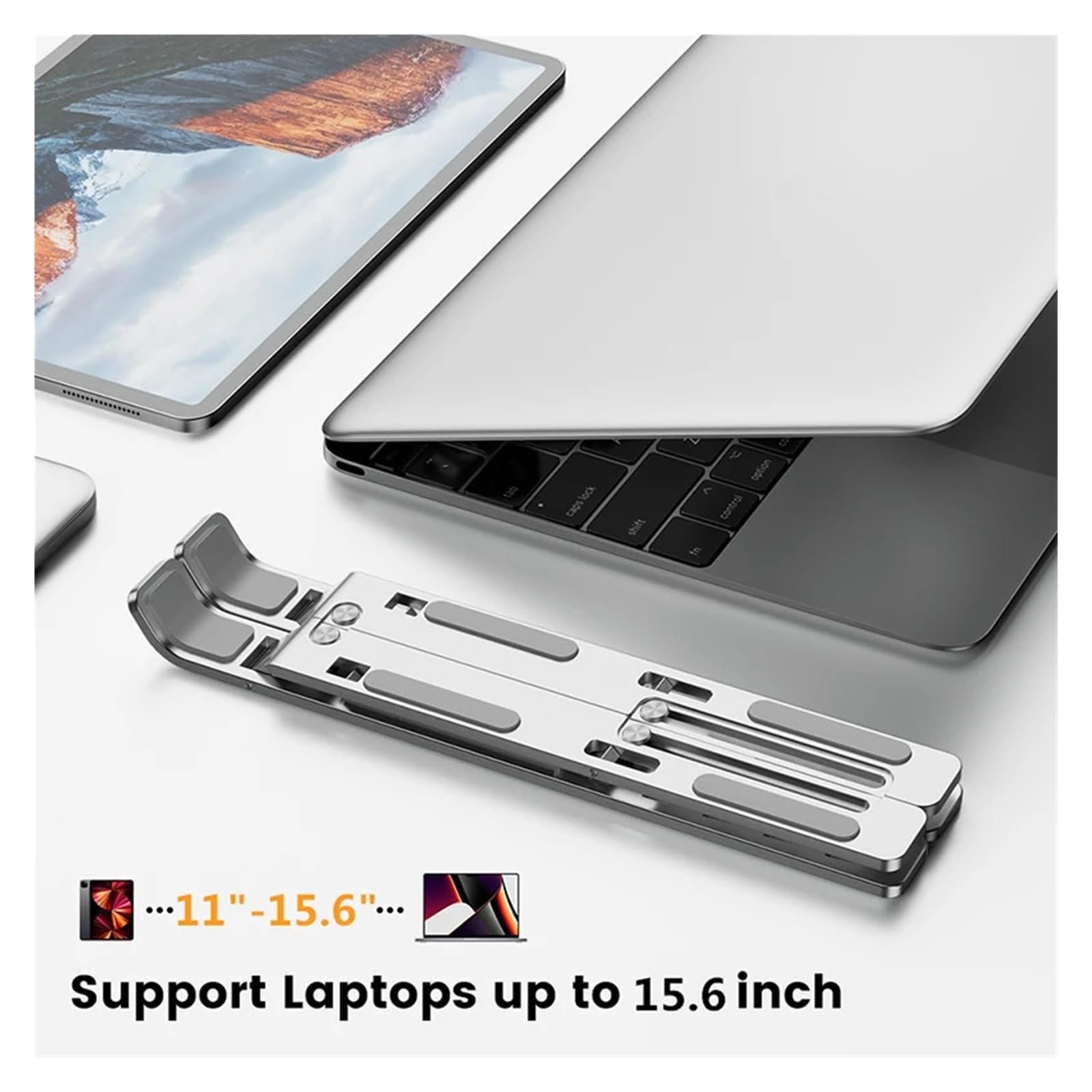 Підставка для ноутбука з алюмінієвого сплаву Регульована Складна Портативна, фото №6