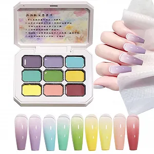 Гель-лак Mihauuke, набор 9 цветов, палитра для стемпинга с 3D моделирующим лаком для начинающих и салонов - Фото 1