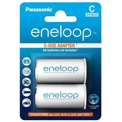 Адаптер-переходник Eneloop с типа AA на C 2 (BQ-BS2E/2E), фото №1