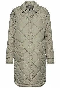 Жіноче пальто camel active з переробленого поліестеру стьобане - Фото 1