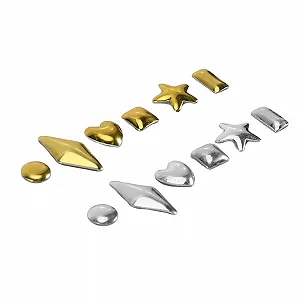 Украшение для ногтей Booso 3D, золотые и серебряные заклепки 6# synthetic.ua - Фото 1