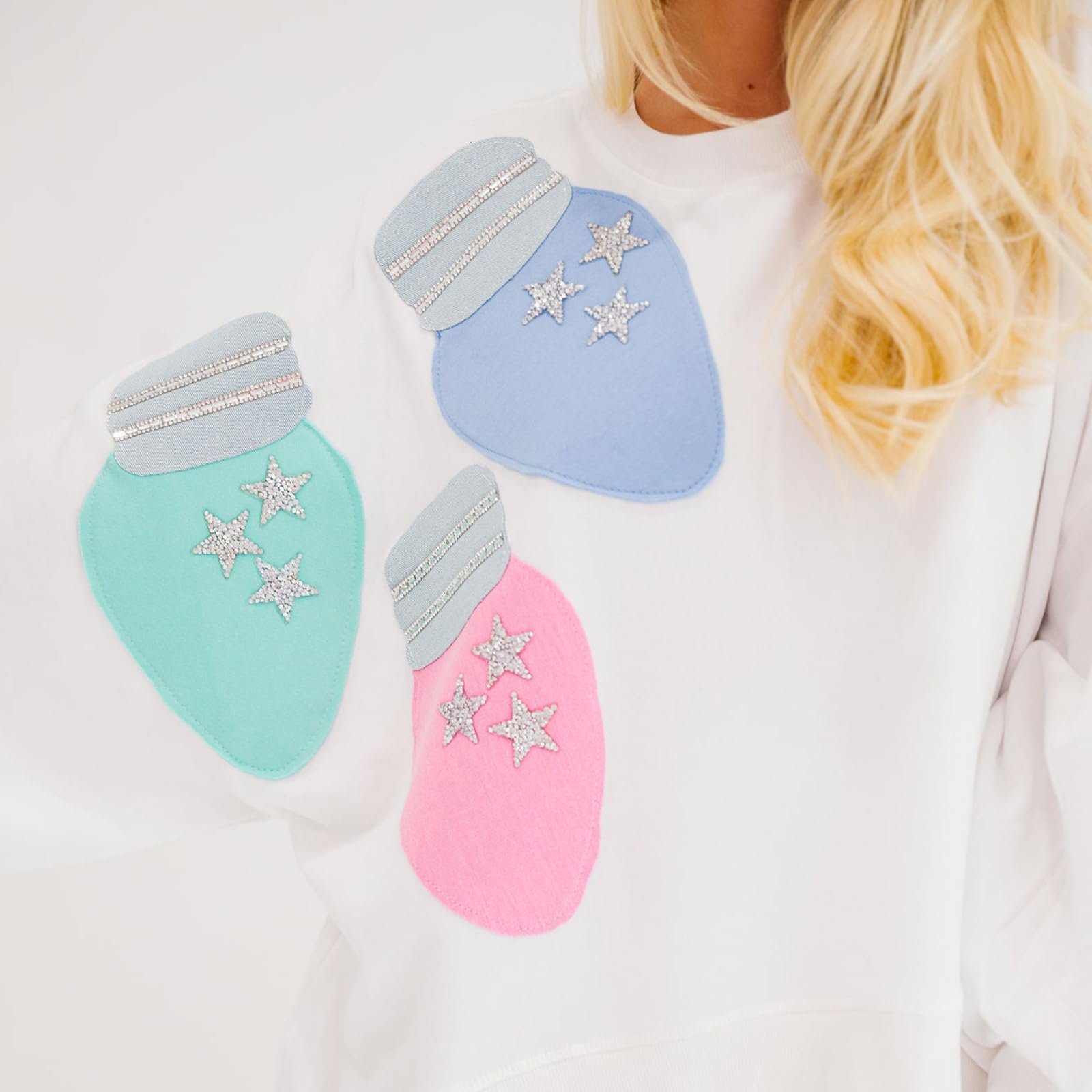 Жіноча Толстовка SANSIWU Різдвяна з блискітками та стразами, фото №4 Жіноча Толстовка SANSIWU Різдвяна з блискітками та стразами, фото №4