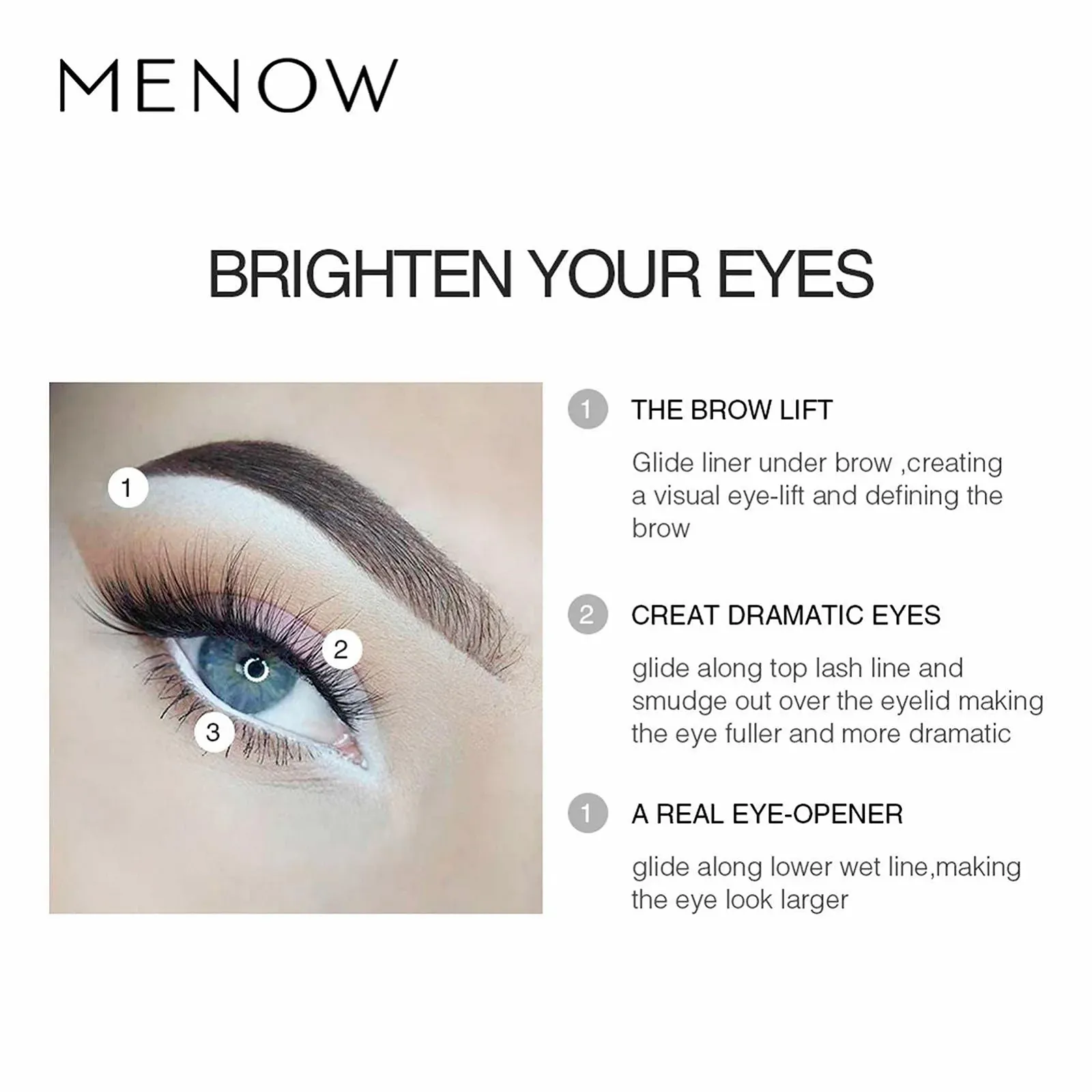 Олівець Aibyks Водостійкий Освітлююча Білий, фото №4