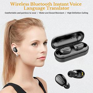 Наушники-переводчики Bluetooth для мгновенного перевода Черный цена на synthetic.ua - Фото 1 Наушники-переводчики Bluetooth для мгновенного перевода Черный synthetic.ua - Фото 1