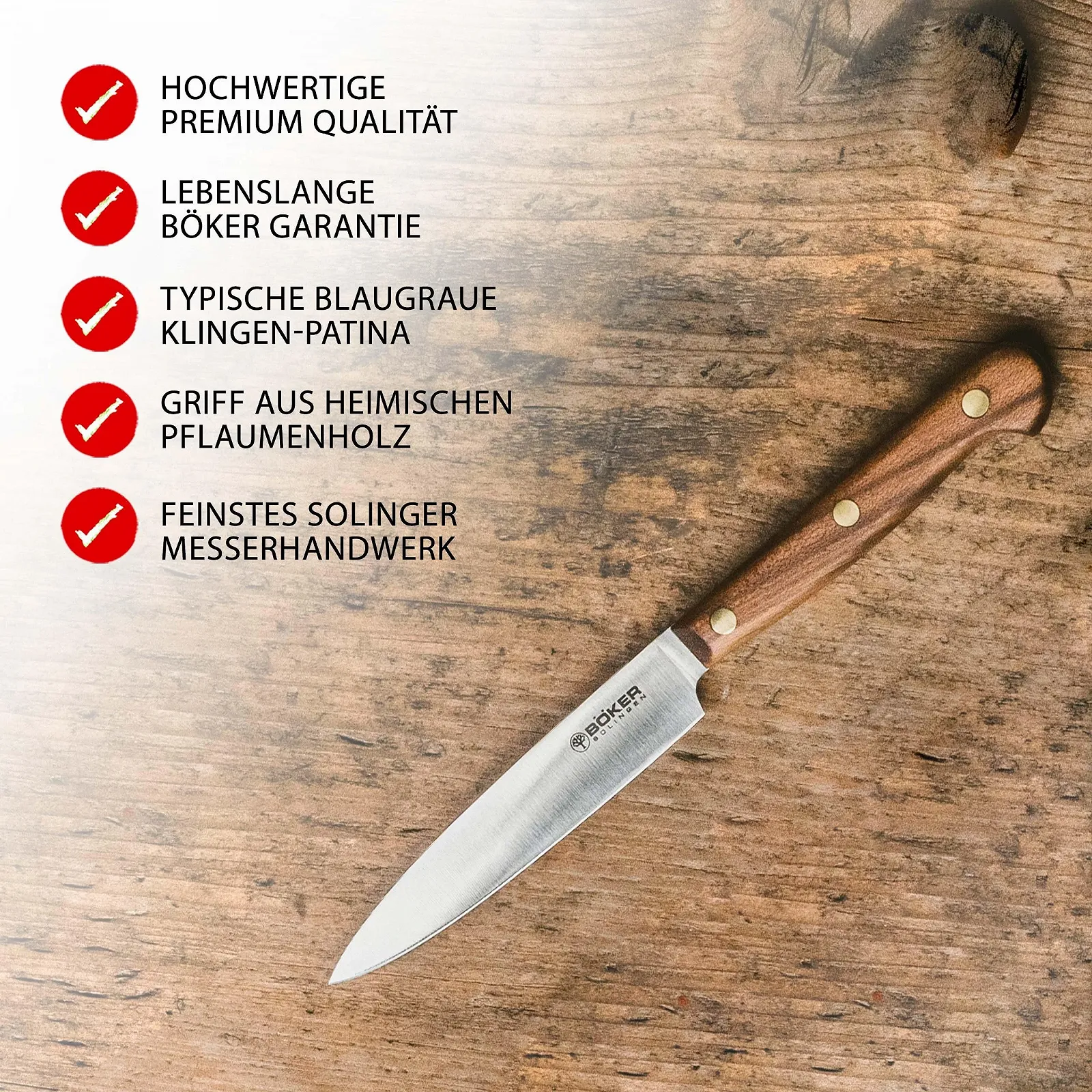 Нож кухонный BÖKER SOLINGEN® Cottage Craft Professional для очистки овощей ручной работы, фото №2 Нож кухонный BÖKER SOLINGEN® Cottage Craft Professional для очистки овощей ручной работы, фото №2