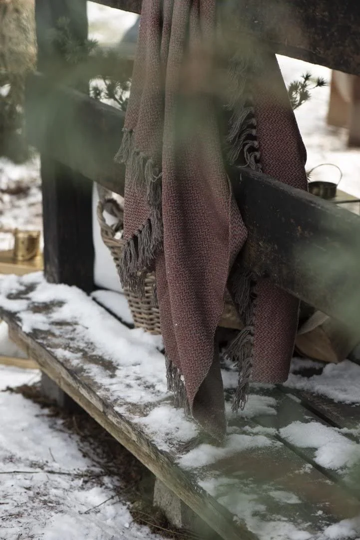 Плед IB Laursen Візерунок зигзаг коричневий/червоно-коричневий, фото №5