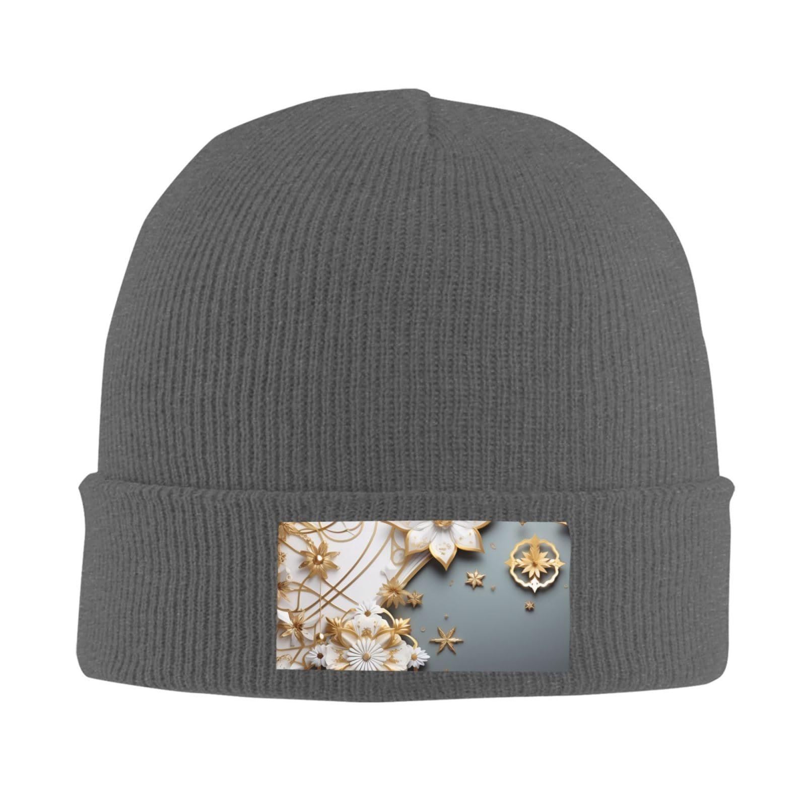 Шапка-біні з Рамаданським фоном для жінок В'язана зимова тепла Slouchy, фото №4 Шапка-біні з Рамаданським фоном для жінок В'язана зимова тепла Slouchy, фото №4