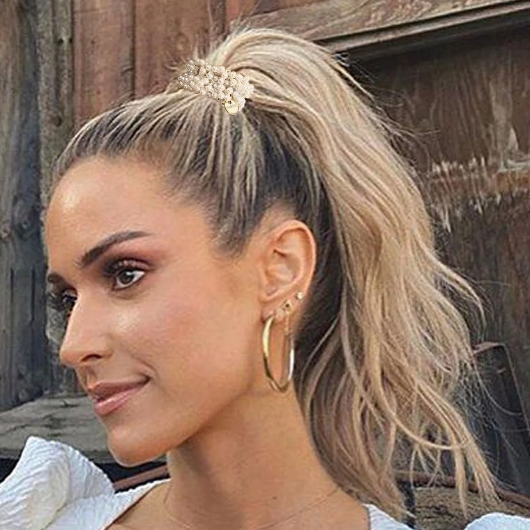 Резинка для волосся з перлами Generse, зі стразами, аксесуари для волосся для жінок та дівчат (3 шт. в упаковці), фото №7 Резинка для волосся з перлами Generse, зі стразами, аксесуари для волосся для жінок та дівчат (3 шт. в упаковці), фото №7