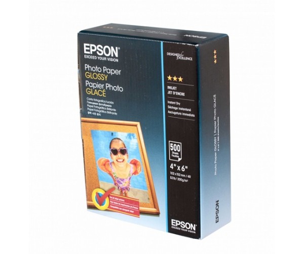 Фотопапір Epson глянсовий A6 10x15 200 г/м² 500 арк C13S042549, фото №1 Фотопапір Epson глянсовий A6 10x15 200 г/м² 500 арк C13S042549, фото №1