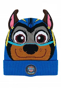 Шапка Paw Patrol Chase дитяча зимова з вушками, блакитна - Фото 1