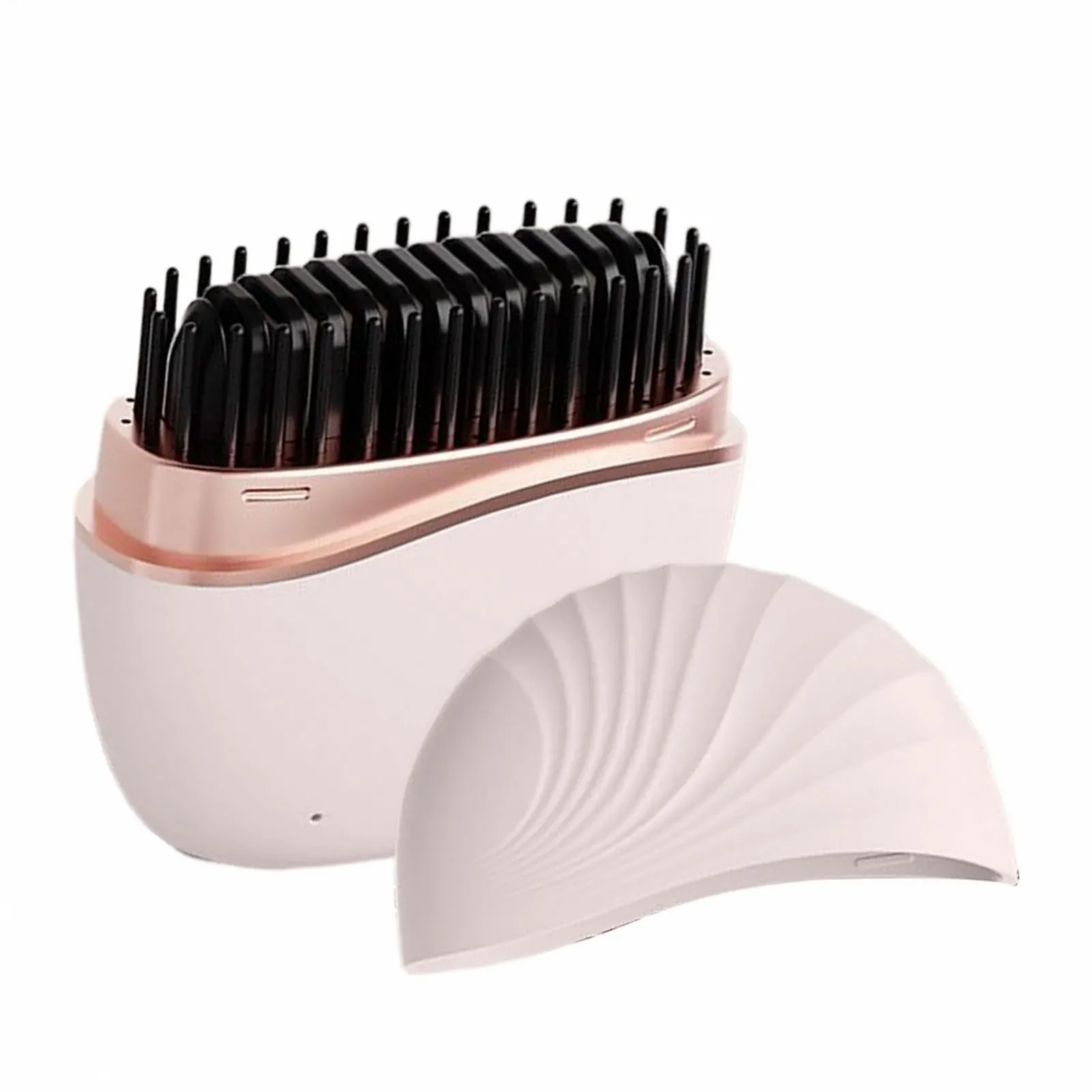 Міні-випрямляч для волосся Mini Hair Straightener Brush 8,5 x 9,5 см акумуляторний з керамічними пластинами, фото №8