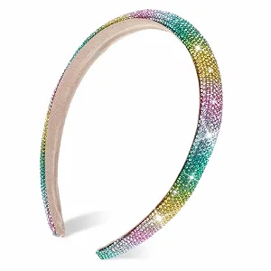 Обруч для волос со стразами, Блестящий - Фото 1
