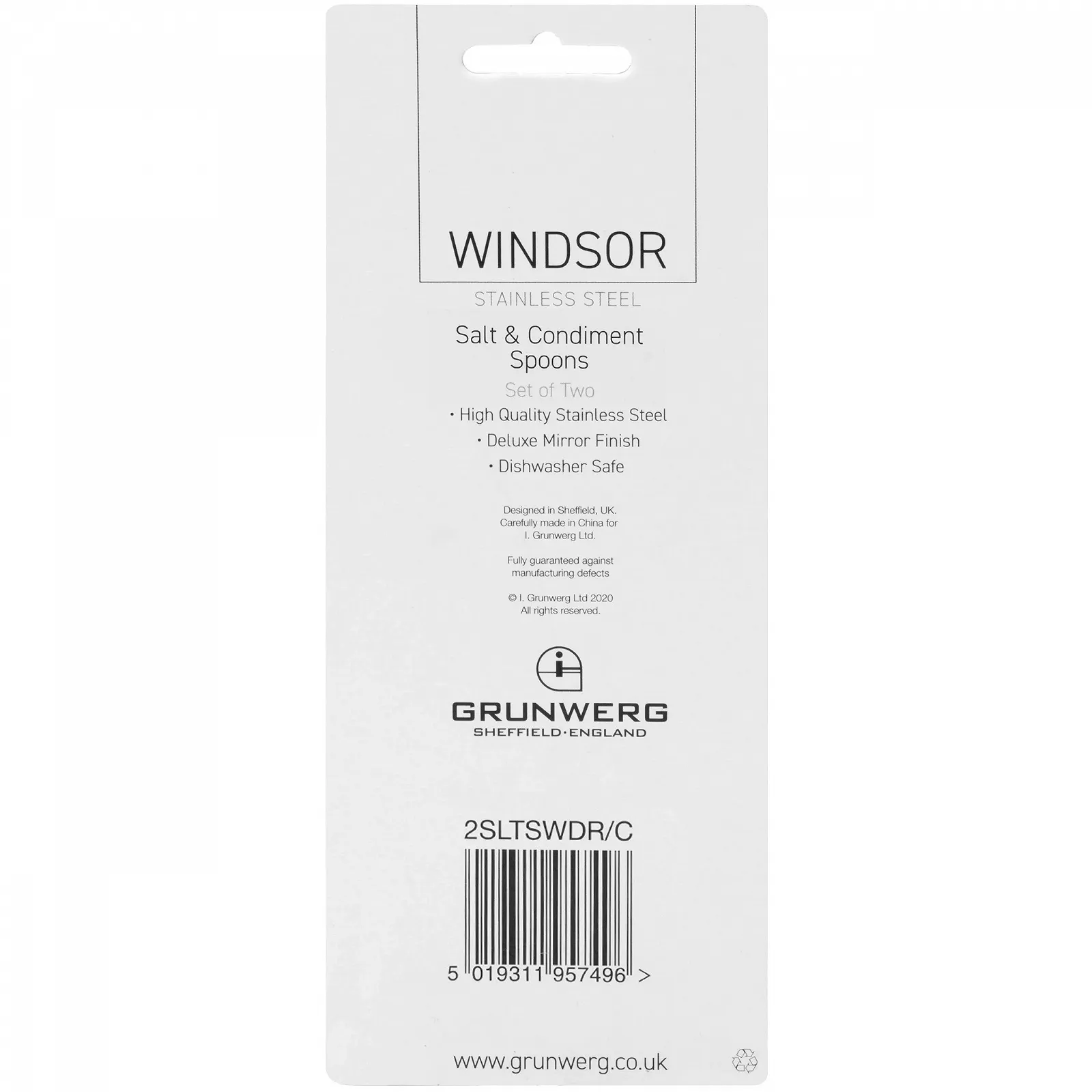 Ложка для солі Windsor Набір з 2 шт. 18/0 нержавіюча сталь в упаковці полірована, срібна, фото №4 Ложка для солі Windsor Набір з 2 шт. 18/0 нержавіюча сталь в упаковці полірована, срібна, фото №4