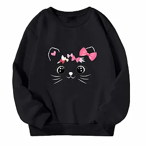 Свитшот Generisch С котами, Круглый вырез, Без капюшона, С длинными рукавами, Теплый пуловер, Oversize, Мягкий, Спортивный synthetic.ua - Фото 1