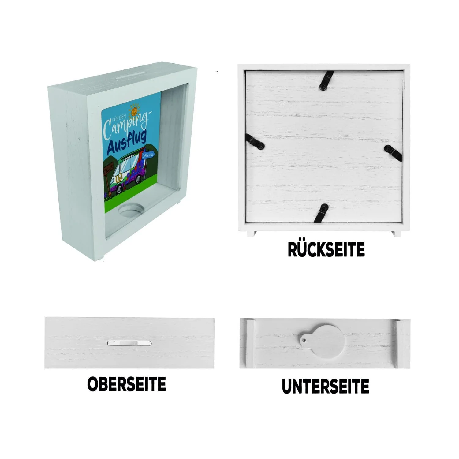 Скарбничка-рамка Camping Trip дерев'яна Flower Power, фото №6