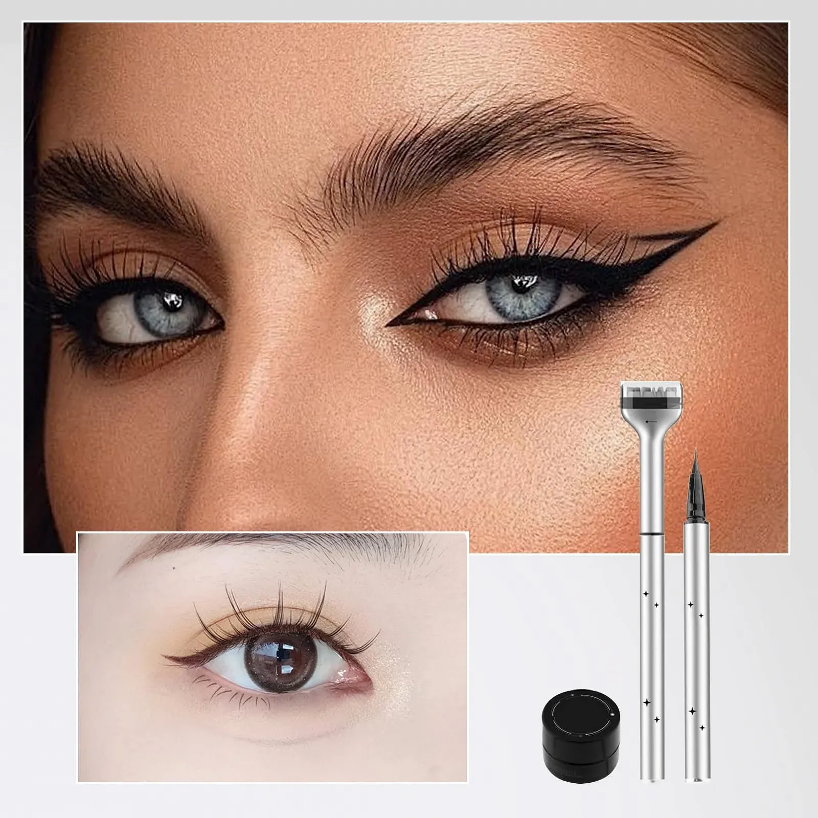 Штамп для нижніх вій з чорнилом та підводкою Eyeliner Stamp, двосторонній водостійка, фото №3 Штамп для нижніх вій з чорнилом та підводкою Eyeliner Stamp, двосторонній водостійка, фото №3