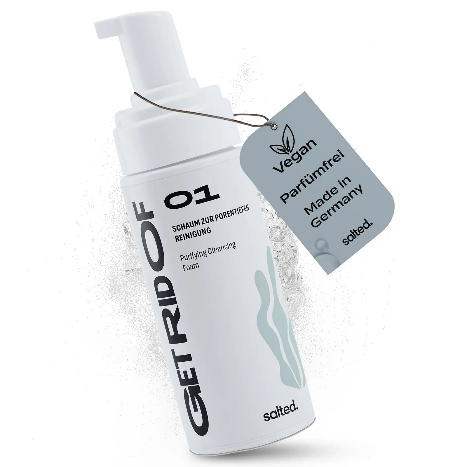 Пінка для глибокого очищення обличчя salted. 150 мл для свіжої та очищеної шкіри. Для жирної та комбінованої шкіри, фото №1 Пінка для глибокого очищення обличчя salted. 150 мл для свіжої та очищеної шкіри. Для жирної та комбінованої шкіри, фото №1