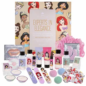 Адвент-календар MAD Beauty Disney Princess з 24 косметичними продуктами: маски для обличчя, лосьйон для тіла, резинка для волосся - Фото 1