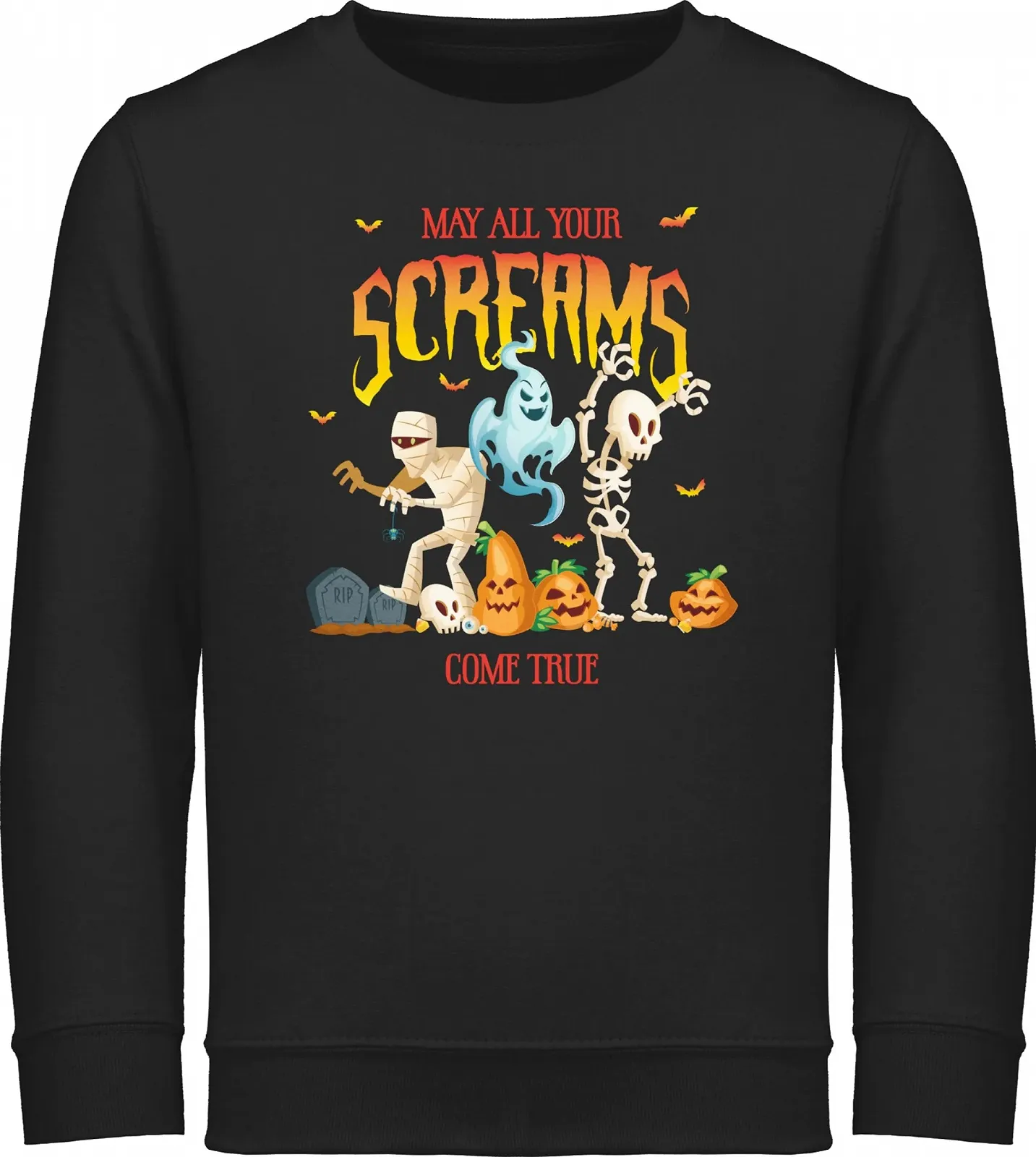 Світшот Дитячий Джемпер для хлопчиків та дівчаток Shirtracer Хелловін Привид зомбі скелет, фото №1