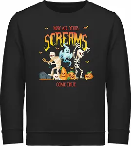 Світшот Дитячий Джемпер для хлопчиків та дівчаток Shirtracer Хелловін Привид зомбі скелет - Фото 1