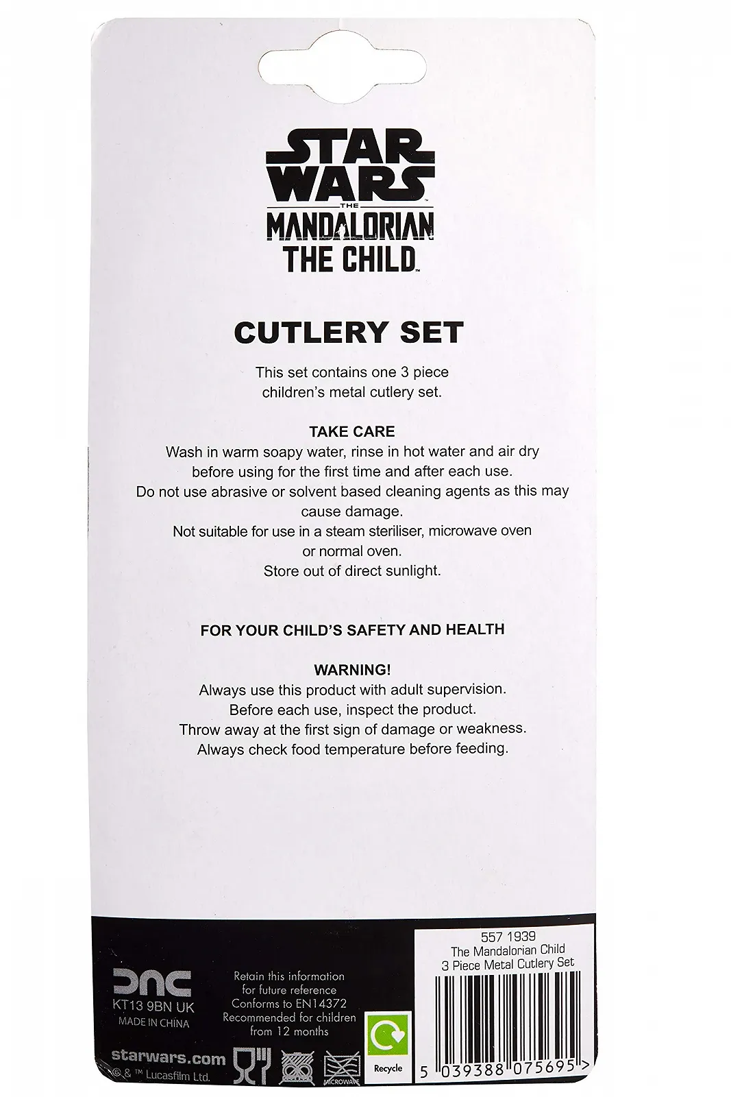 Набор детских столовых приборов Mandalorian из 3 предметов, фото №3 Набор детских столовых приборов Mandalorian из 3 предметов, фото №3