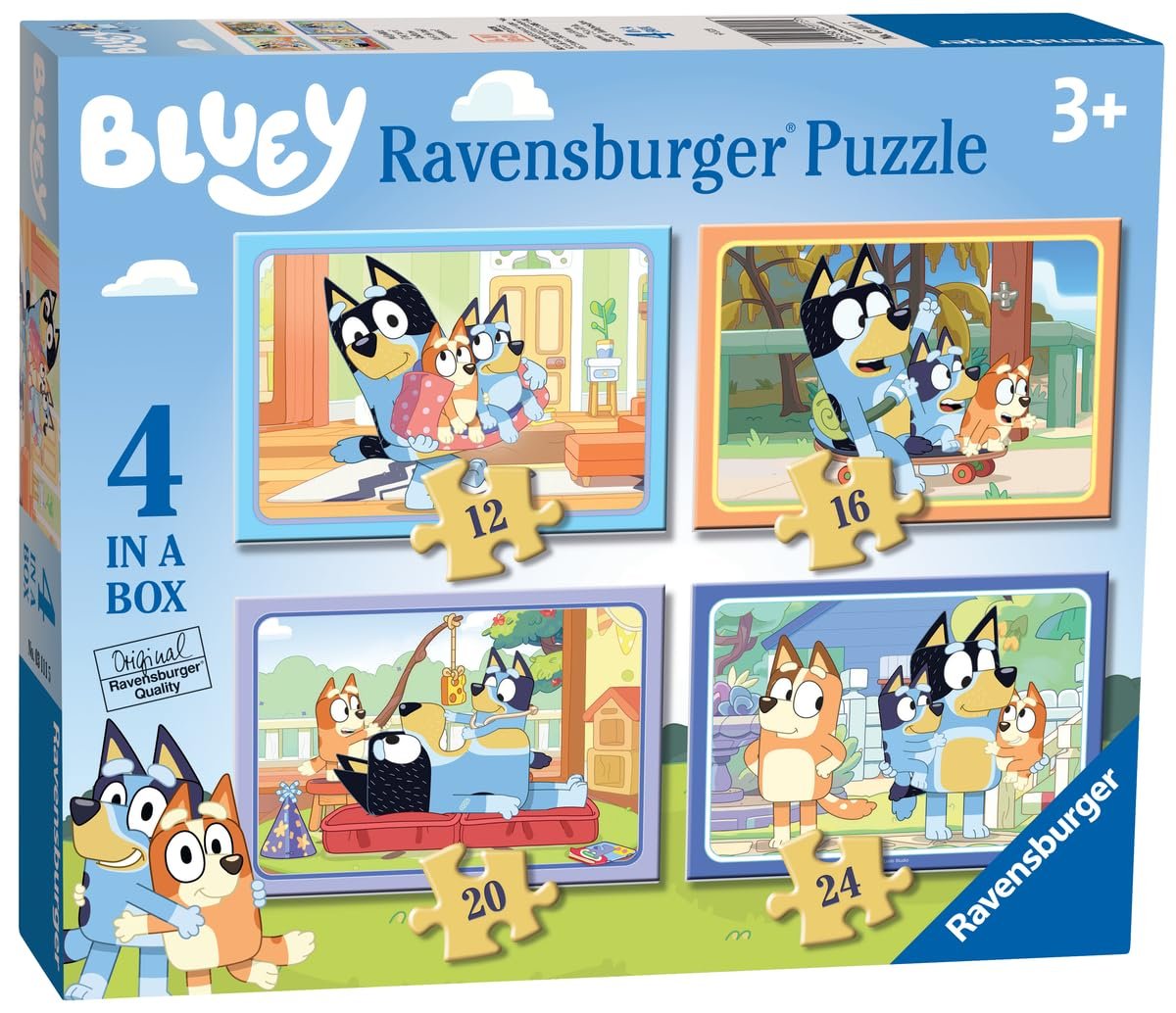 Пазл Ravensburger Bluey 4 в 1 12, 16, 20, 24 элемента, фото №1