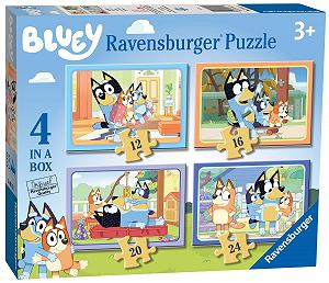 Пазл Ravensburger Bluey 4 в 1 12, 16, 20, 24 элемента - Фото 1