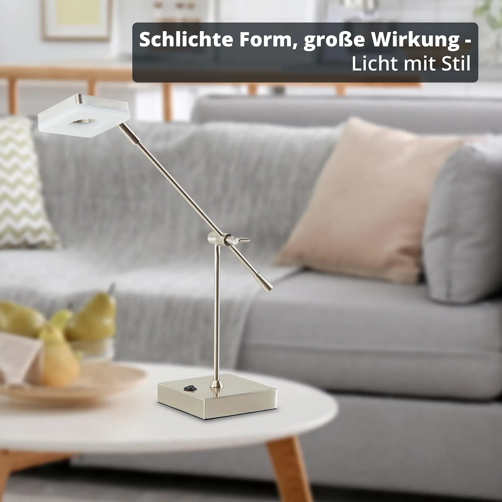 Настільна лампа KHG Срібляста Метал 380 лм 11.0 см x 57.0 см на 1 лампу, фото №5